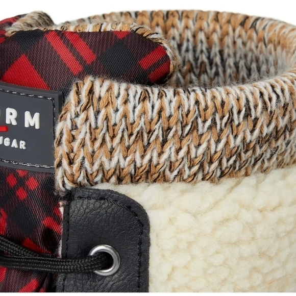 Storm By Cougar Waterproof Lace Up Winter Boots Carlisle Black Red - Picture 6 of 7